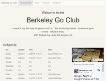 Tablet Screenshot of berkeleygoclub.org